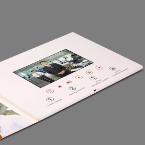 OEM Thinnest LCD Flip Book Video Player Greeting Card ROHS CE Approved