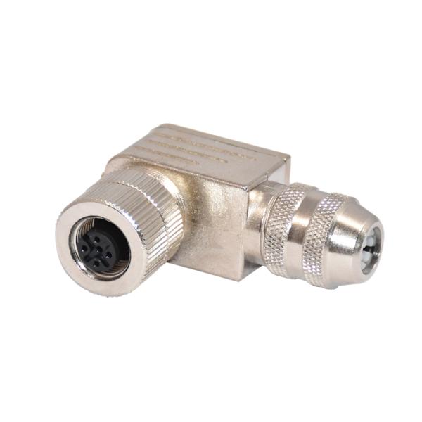 Sensor Waterproof Connector M12 A Code Male Or Femle Assembly Plug metal case PA66 nickel 4A