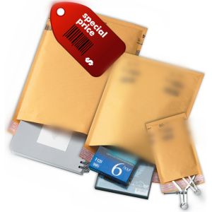 Lightweight Yellow Kraft Bubble Mailers , Kraft Bubble Envelopes Shock