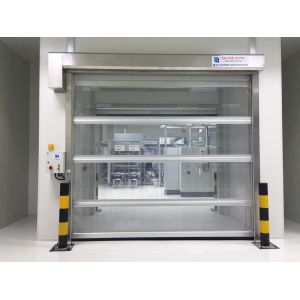 Cheap Durable External Industrial High Speed Door With Shoulder Protection for sale