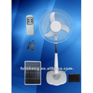 Energy Saving Home Solar Power Stand 12V Rechargeable Stand Fan With Solar Panel