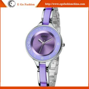 Cheap KM09 Fashion Jewelry Watches Woman Stainless Steel Pink Quartz Analog Watch Bracelet Watch for sale