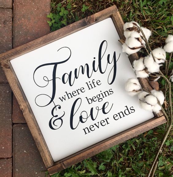 Quality Family Pattern Wooden Wall Plaques With Sayings Square Shape Long Life Span wholesale