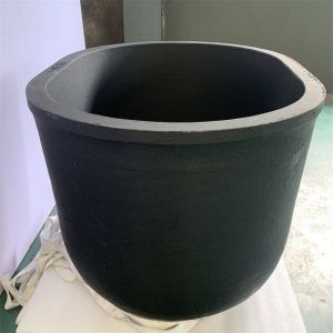 China Good Thermal Conductivity Chemical Stability Oval Type Crucible Metal Melting Silicon Carbide Graphite Crucible on sale