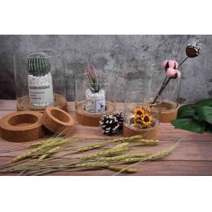 Yuelin 1.9*1.7*1.2in Glass Bottle Cork Base Micro Landscape PROP65