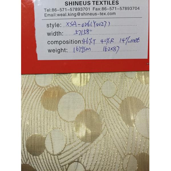 Quality Jacquard woven fabric with metallic wholesale