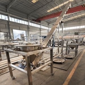 Stainless Steel Powder Lifting Machine Single Bucket Particle Spiral Conveyor