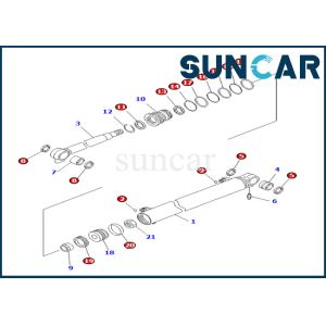 Boom Cylinder Seal Kit Komatsu 707-98-23890 7079823890 Boom Cylinder Replacement Kit For PC27MR-3 PC27MR-2