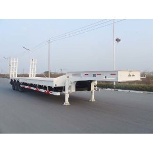 Cheap 7 Axle Semi Trailer Self Dumping Truck Lowbed Trailer With 28 Tires for sale