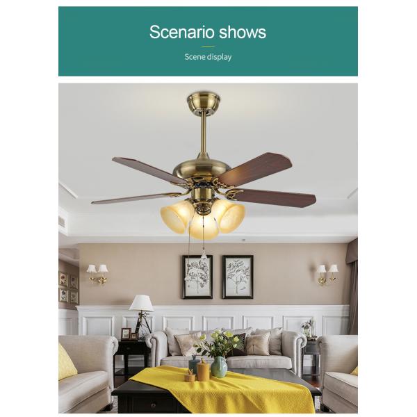 Ceiling Fan Lights Remote Control Glass Lampshade Modern Dinning Room Bedroom modern ceiling fan Light(WH-CLL-23)