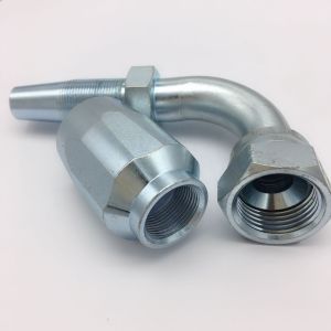 Reusable JIC Thread 3/4" Elbow Hydraulic Hose Ferrules