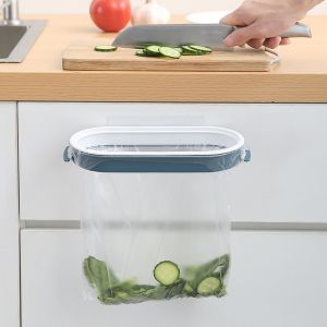 Hanging Trash Garbage Bag Holder, Adhesive Garbage Bag Holder Rack Frame with