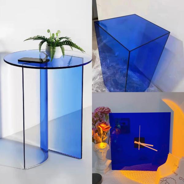 DUKE Brand Factory Wholesale Blue Color Cast Acrylic Sheet PMMA Perspex Plexiglass For Advertising