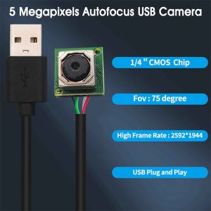 Auto Focus High-definition 5MP UVC Micro USB Camera Module For Machine Vision