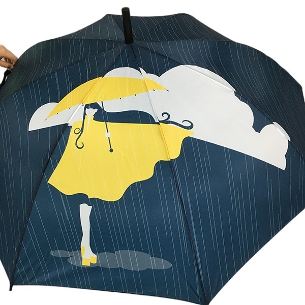 Quality Automatic Open Fiberglass Frame Umbrella 110CM Diameter Digital Printing wholesale