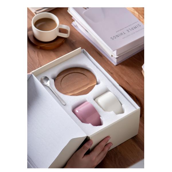 Nordic Cappuccino Coffee Cup And Saucer Set Of 12 Pieces Ceramic 250ml Porcelain Tea Cups