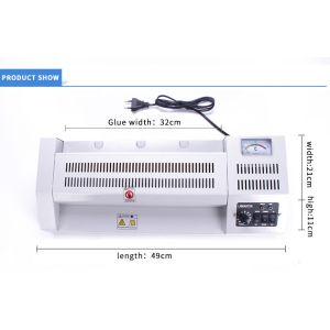Paper Size A3 Hot and Cold Automatic Laminating Machine with 25.5mm Large Rubber