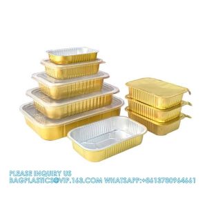 475ml Length 161MM, Sturdy Aluminum Foil Pans With Lids For Cooking, Baking,