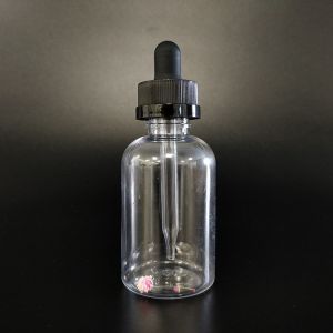 Black Transparent Glass Dropper Bottles with Screw Cap for Liquid in Various Ml