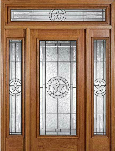 Quality The star style triple glass panel  in wooden door with cheap price  and high quality wholesale