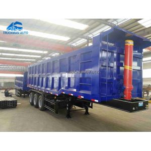 35m3 Cargo Box Tipper Semi Trailer HYVA Lifting System