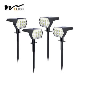 48LEDs 108 LEDs Solar Powered Landscape Lights 4 Light Modes