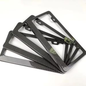 Professional Manufacture Cheap Classic Carbon Fiber License Plate Frame for USA