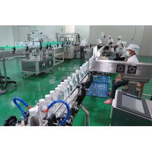 China 5kw 12000-15000BPH Windshield Washer Fluid bottle Filling Machine capping machine on sale