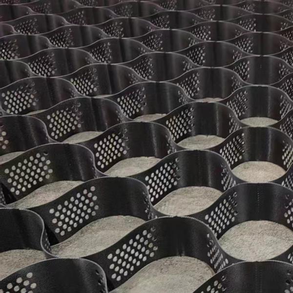 High Strength Textured / Perforated HDPE Geocells for Channel Slopes Reinforceme