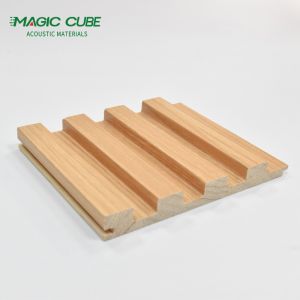 Eco-Friendly Fabric Color Style Solid Slat Panel for Interior Decoration