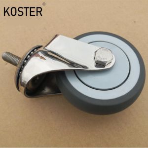 4 Inch Steel Fork Table Cart Medical Wheel Heavy Duty Caster with 1.000kg Gross