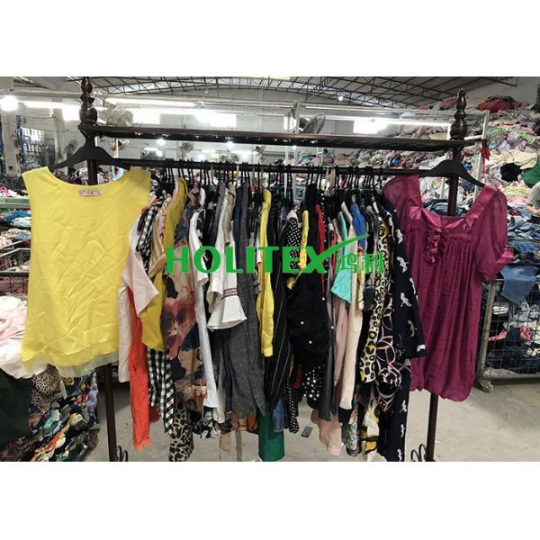 Quality Wearable Second Hand Summer Clothes , British Style Used Womens Cotton Blouses wholesale
