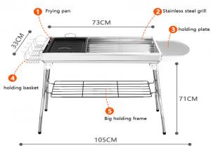 Cheap Factory price outdoor villa countryard Charcoal Barbecue/BBQ/Barbeque Grill for sale