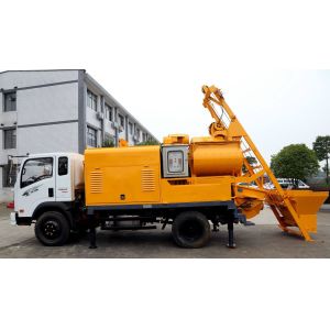 China Truck Batching Concrete Pump with Mixer on sale