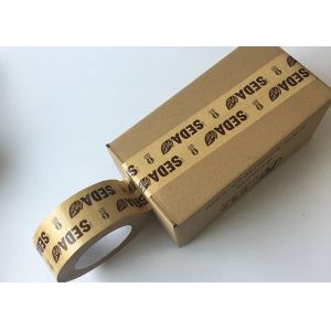 Brown Color Kraft Paper Tape Self Adhesive Customerized Printed 3 Years Life