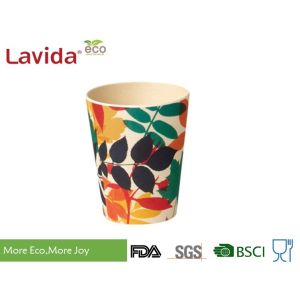 China Tall Large Capacity Bamboo Reusable Coffee Cup Mix Colors High Temperature Tolerance on sale