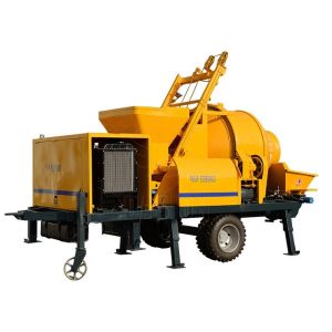 China 40m3/H Diesel Towable Concrete Pump , Trailer Mounted Mobile Concrete Mixer And Pump on sale