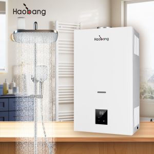 80°C Thermostat Settings Flue Gas Water Heater with Silk Screen Printing Logo