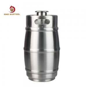 China Stainless Steel 304 Flat Bottom Empty 5L Draught Beer Keg on sale
