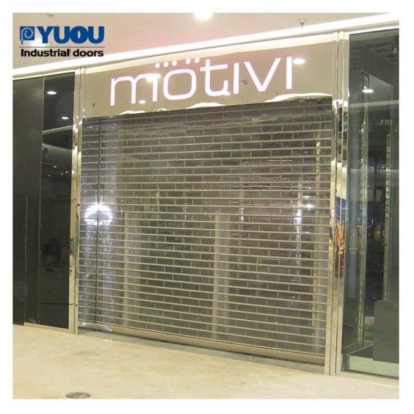 Quality PC Slat Polycarbonate Rolling Door 8m Width Transparent Roll Up Door With Motor wholesale
