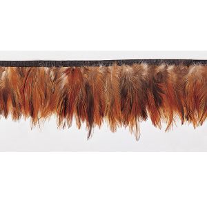 Cheap Party Decoration Chicken Feather Fringe Trim 1 Yard/Meter Length Dyed Pattern for sale