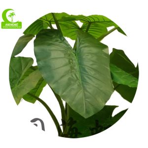 High Simulation Lager Leaves Plant Artificial Elephant's Ear Tree With Three