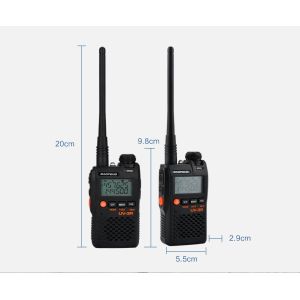 Baofeng UV-3R Dual Band Walkie Talkie with 1-5KM Talk Range 16 Storage Channels