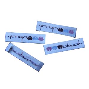 Customized Washable Woven Apparel Labels high density for sewing