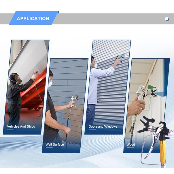 Professional High Pressure Airless Paint Spray Gun Compatible With Airless Spraying Machine Nozzle Size