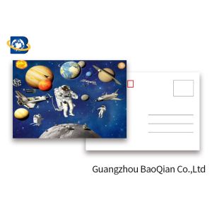 Amizing Design Star 3D Lenticular Postcards With Two Side CMYK UV Offset