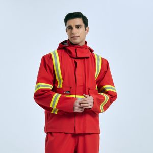 Cheap 330gsm Concealed Front Zipper Fire Protection Clothing , EN11612 Flame Resistant Apparel for sale