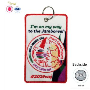 Noble Embroidered Cloth Patches Iron On Hook And Loop For Self Adhesive Backing