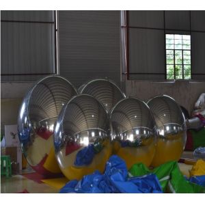 Silver Mirror Inflatable Advertising Balloons For Party Show , Party Show Mirror