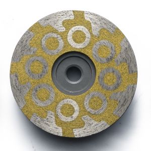 Six Segmented Diamond Powder Cup Wheel for Resin Filled Round Turbo Granite